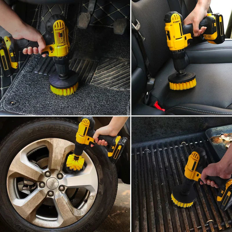 3-Piece Drill Brush Cleaning Attachment Set
