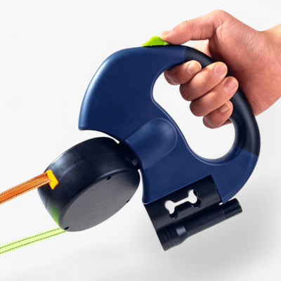 Double Dog Leash with 360° Rotating Retractable Leads