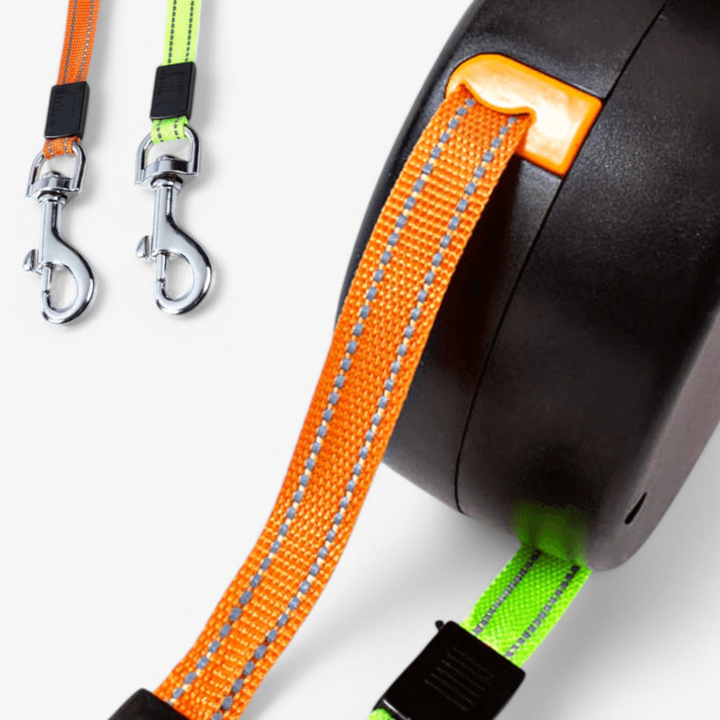 Double Dog Leash with 360° Rotating Retractable Leads
