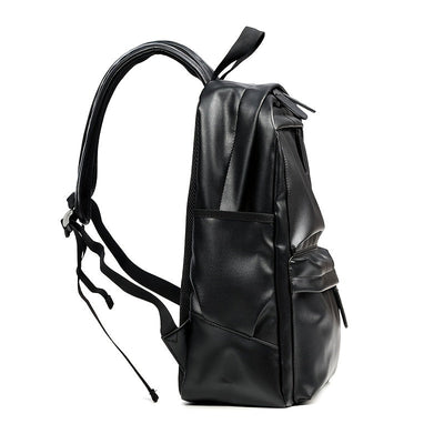 Men's PU Leather Waterproof Travel Backpack