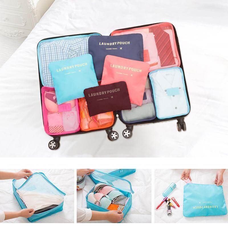6-Piece Luggage Packing Cubes Travel Set