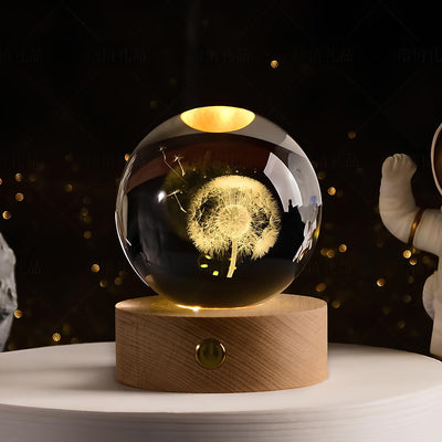 Luminous Crystal Ball LED Night Light Decor