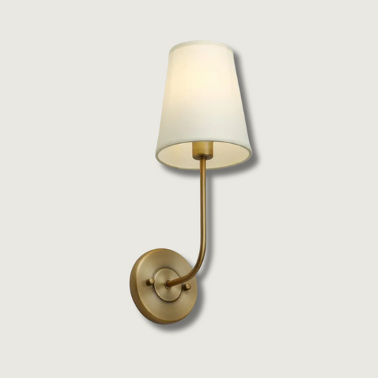 WeaveGlow – Modern Wall Lamp Featuring Woven Metal and Soft Fabric
