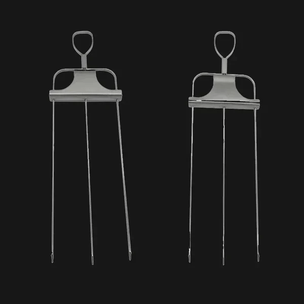 Stainless Steel 3-Prong BBQ Grill Skewers
