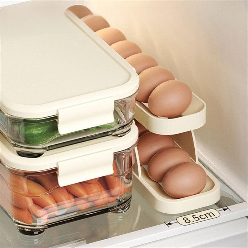 Automatic Rolling Egg Storage Rack for Fridge