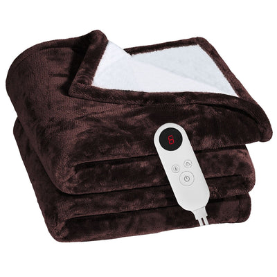 CozyHeat Electric Heated Flannel Blanket with Timer & 6 Heat Levels