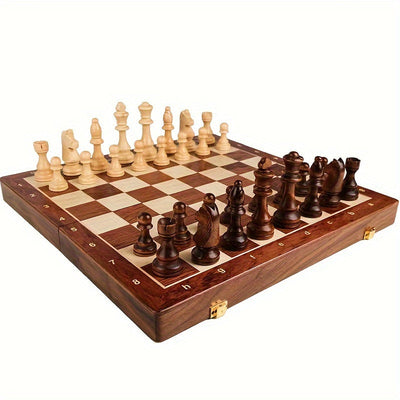 Handcrafted Wooden Chess Set with Extra Pieces