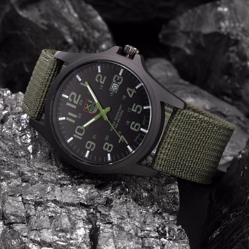 Military Wristwatch with Luminous Hands
