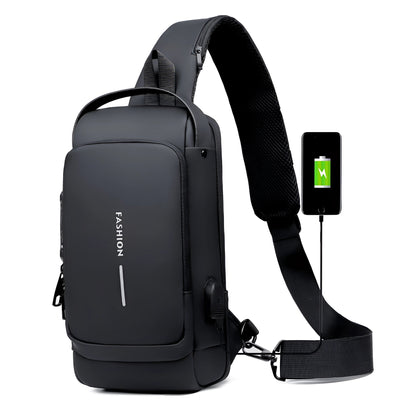 Anti-Theft Waterproof USB Backpack for Men with Charging