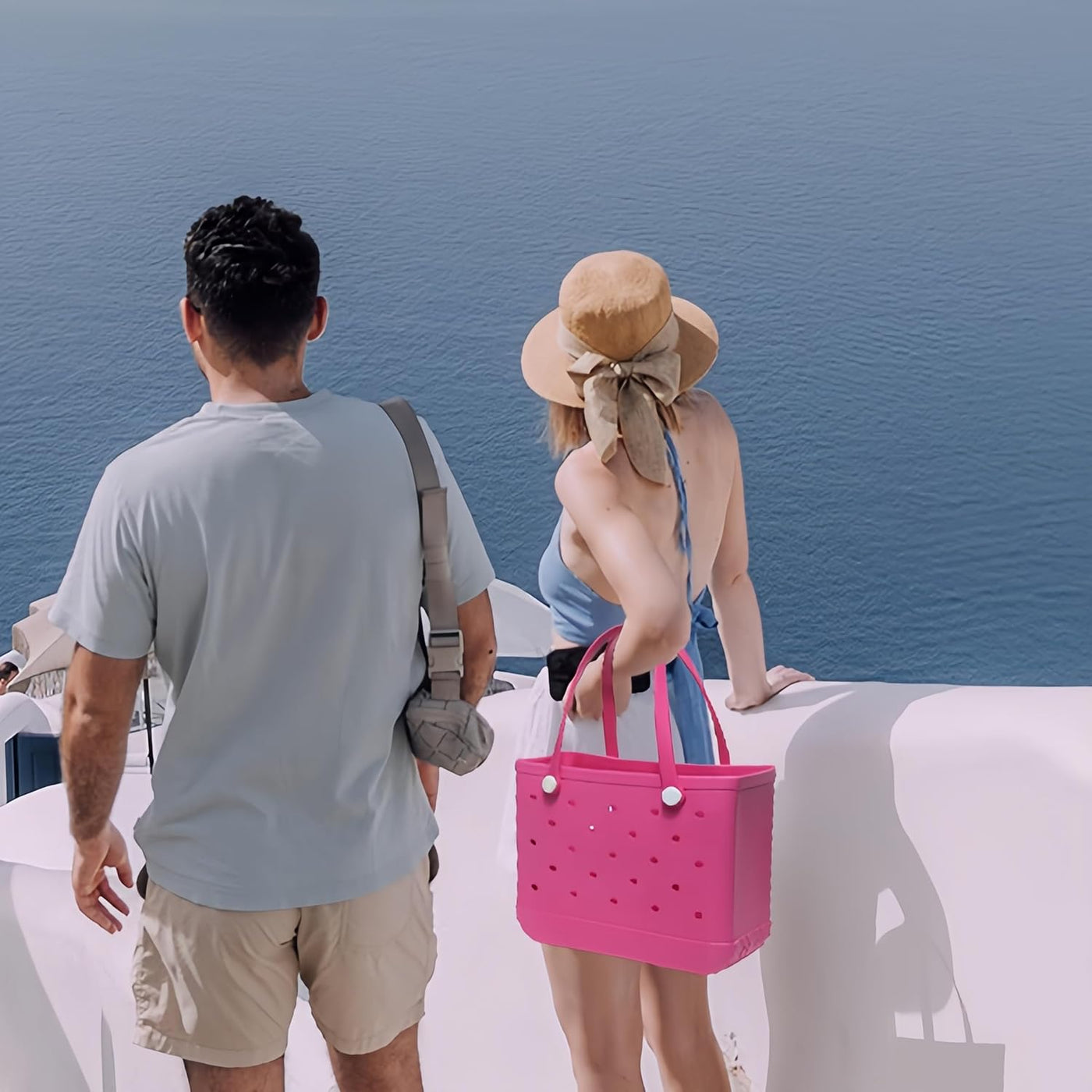 Washable EVA Beach Tote Bag with Vent Holes and Large Capacity