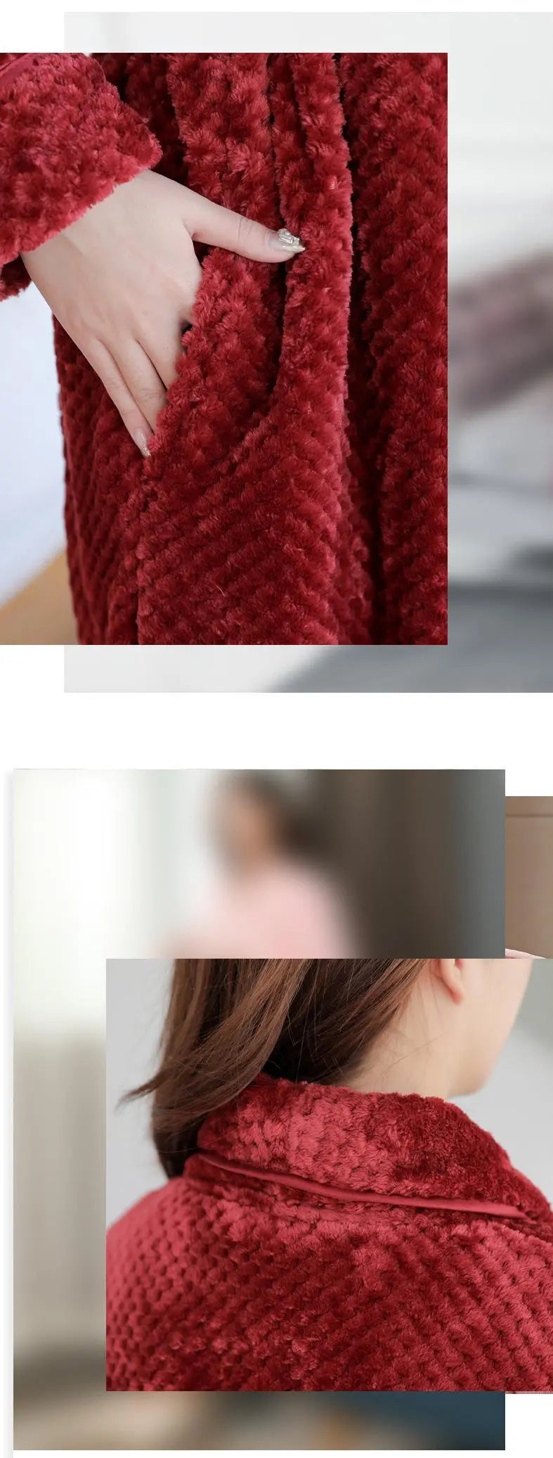 Evi Plush Bathrobe – Cozy Stylish Winter Lounge Robe