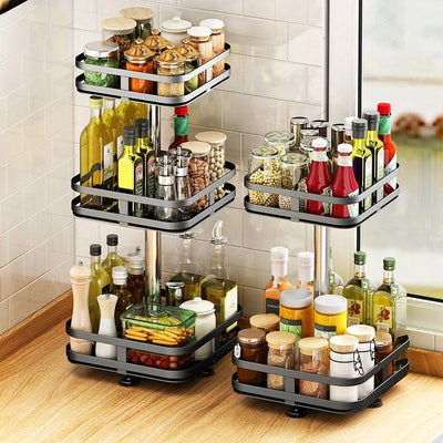 360° Rotating Ingot Rack for Kitchen Cabinets