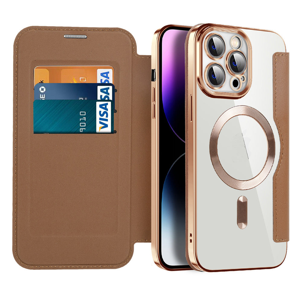 Magnetic Leather Flip Case iPhone 11–14 Series