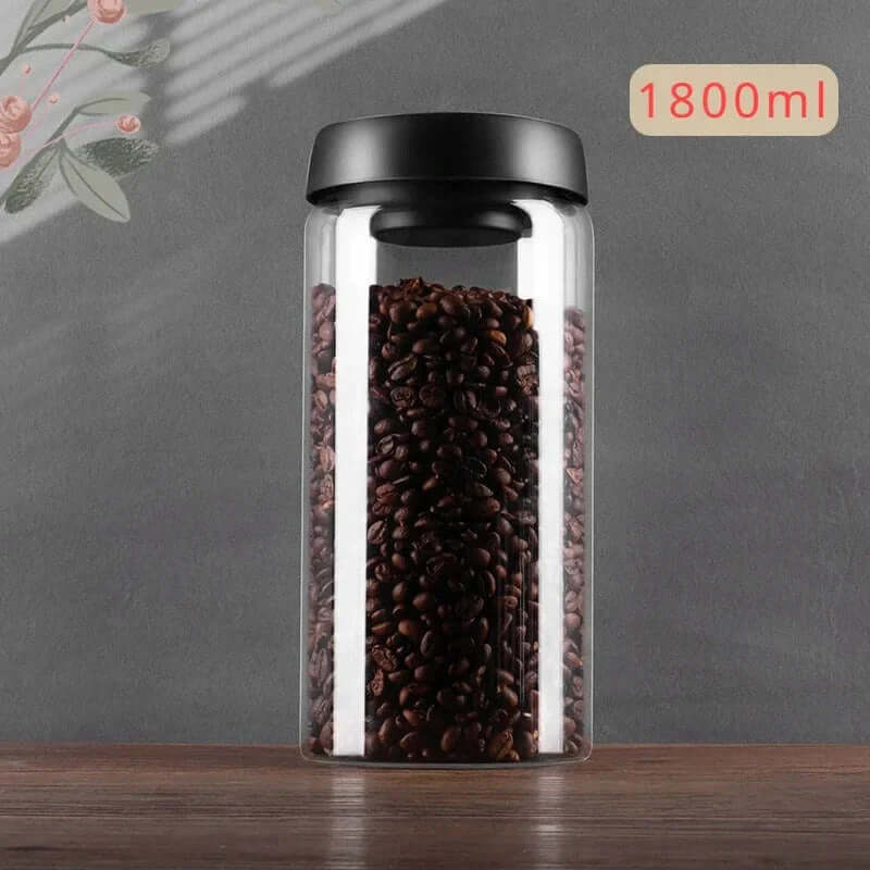 Glass Coffee Bean Container – Airtight Aroma Preservation Jar