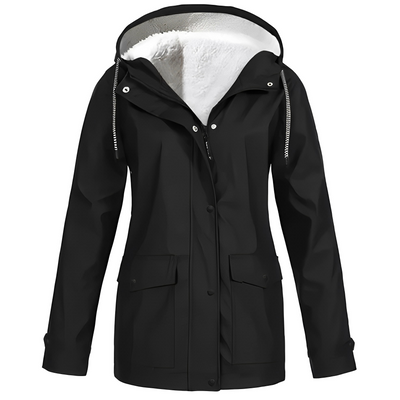 Fleece-Lined Waterproof Women’s Raincoat WarmWarder Winter Jacket