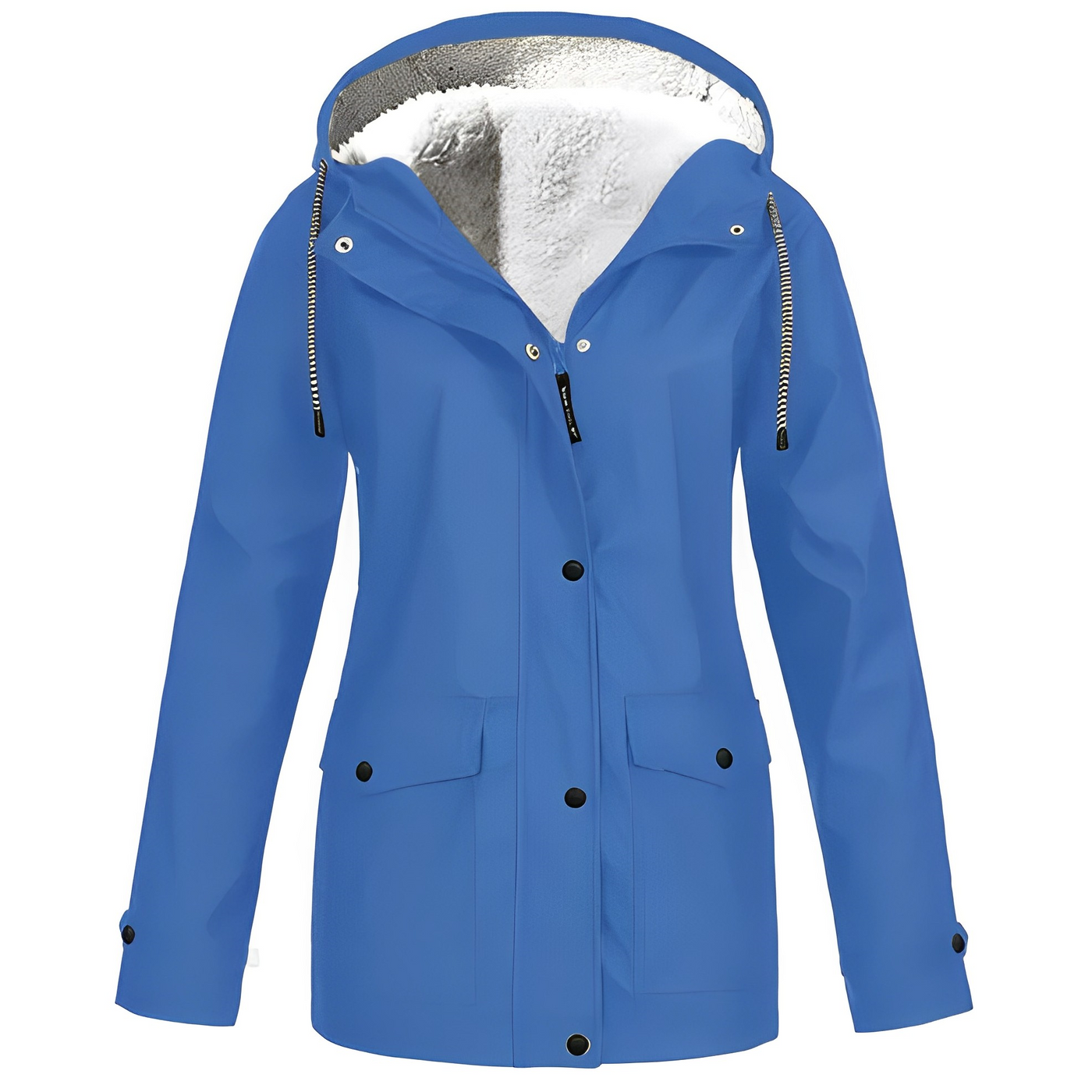Fleece-Lined Waterproof Women’s Raincoat WarmWarder Winter Jacket