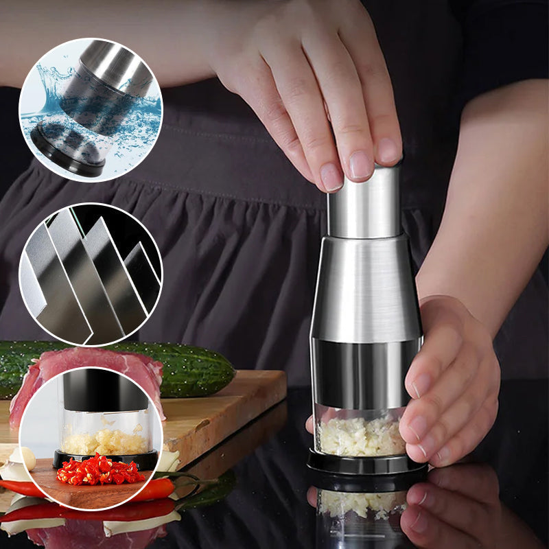 Efficient Garlic Press Stainless Steel Easy Use