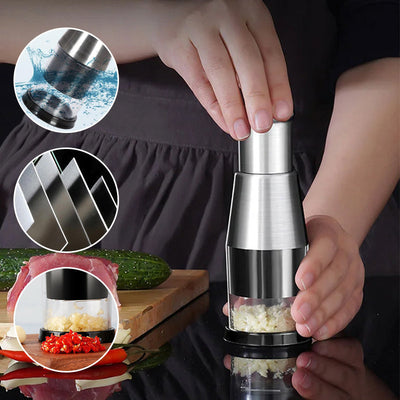 Efficient Garlic Press Stainless Steel Easy Use