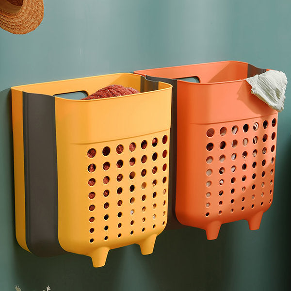 Wall-Mounted Collapsible Laundry Basket – Space-Saving Design