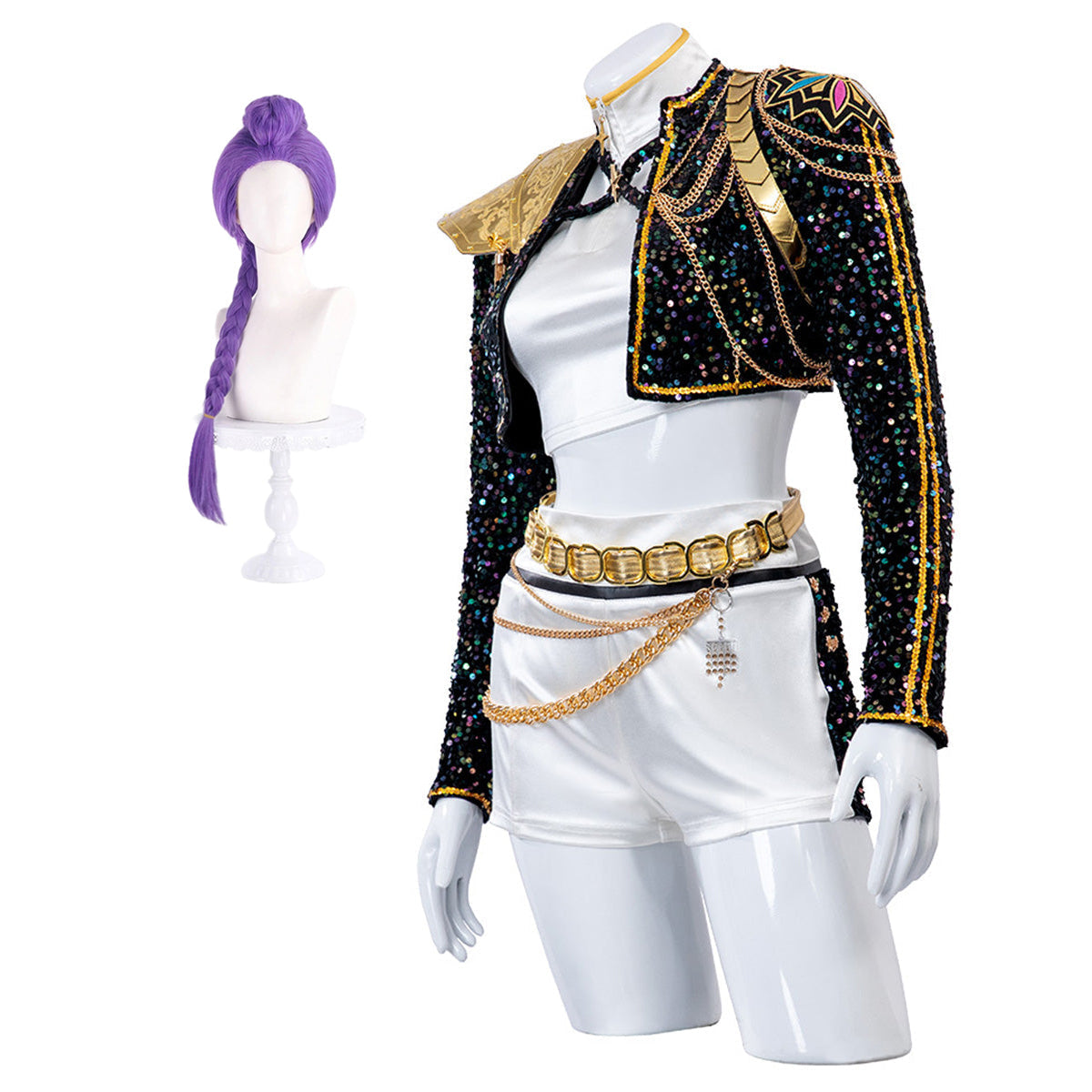 Kpop Hunter Golden Girls Sequin Halloween Costume | Sparkly Performance Outfit