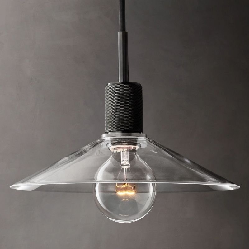 Inclined Glass Pendant Light for Dining Room