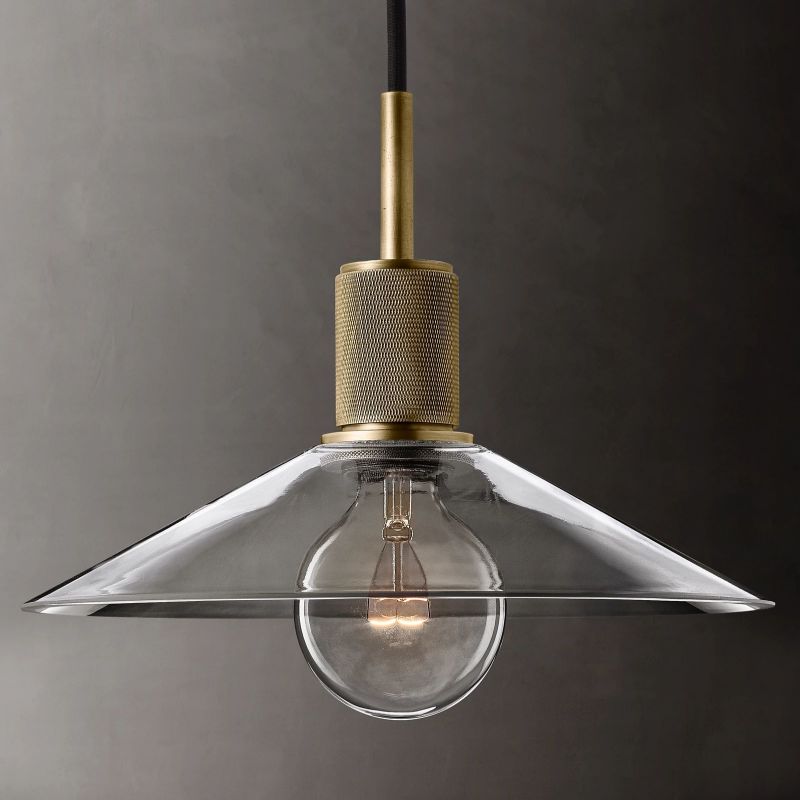 Inclined Glass Pendant Light for Dining Room