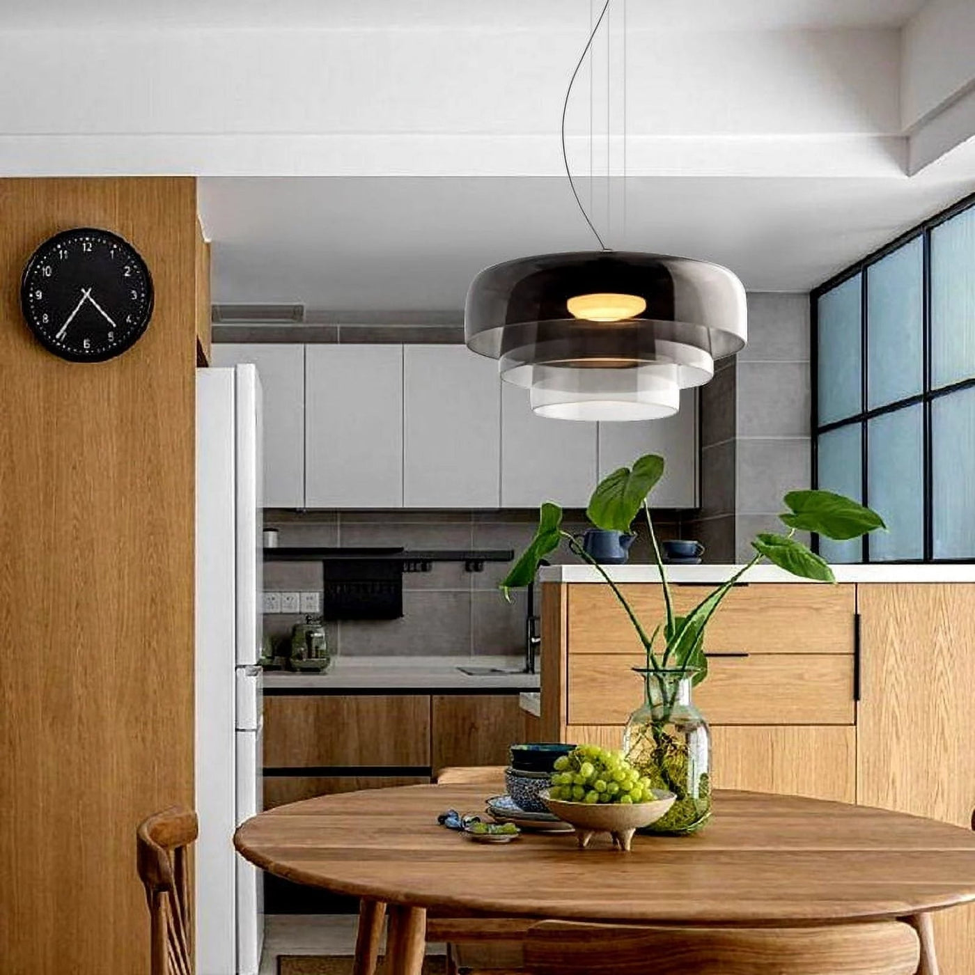 Nordic Glass Hanging Light – Unique Metal & Glass Pendant
