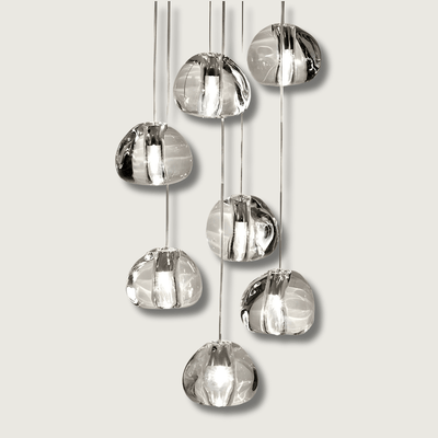 Modern Crystal Chandelier – LED Staircase Pendant Light