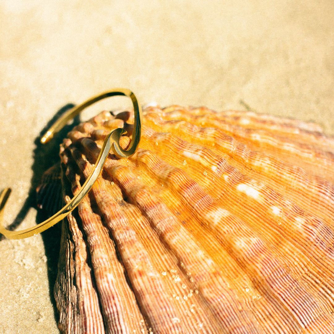Gold Wave Bracelet for Women – Mira Ocean Design