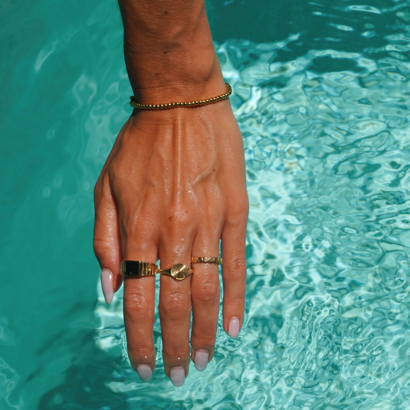 Gold Sun Signet Ring for Women – Solara Design