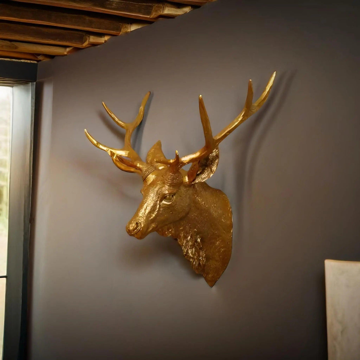 Faux Deer Head Wall Ornament Decoration