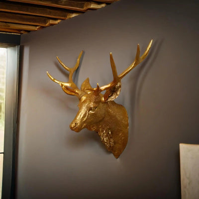 Faux Deer Head Wall Ornament Decoration