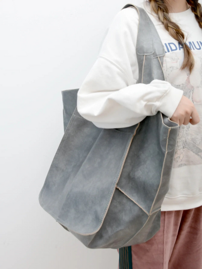 Maxine Beach Tote – Large PU Leather Summer Bag