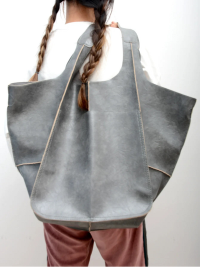 Maxine Beach Tote – Large PU Leather Summer Bag