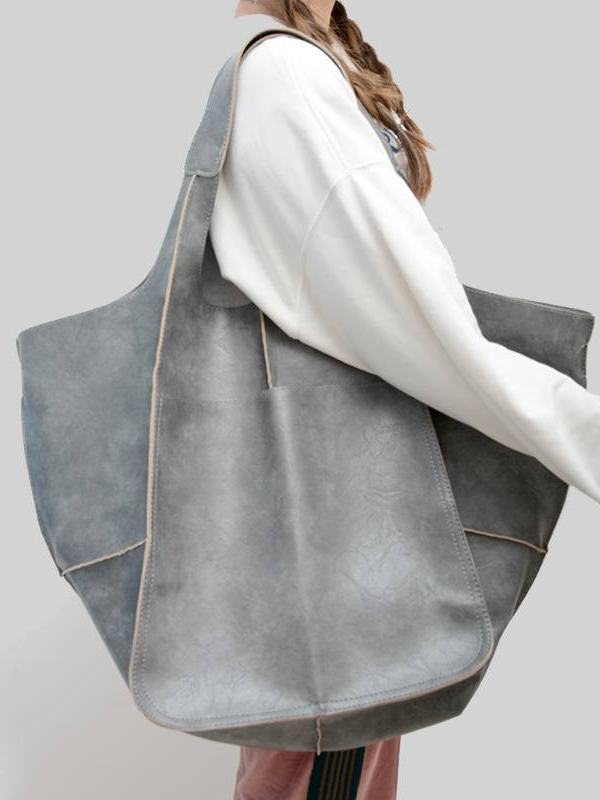 Maxine Beach Tote – Large PU Leather Summer Bag