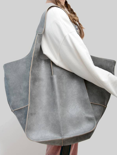 Maxine Beach Tote – Large PU Leather Summer Bag