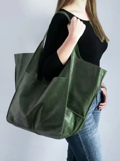 Maxine Beach Tote – Large PU Leather Summer Bag