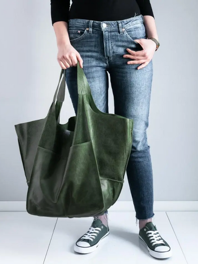 Maxine Beach Tote – Large PU Leather Summer Bag