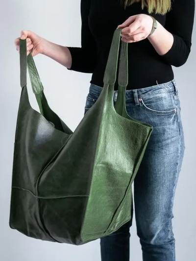 Maxine Beach Tote – Large PU Leather Summer Bag