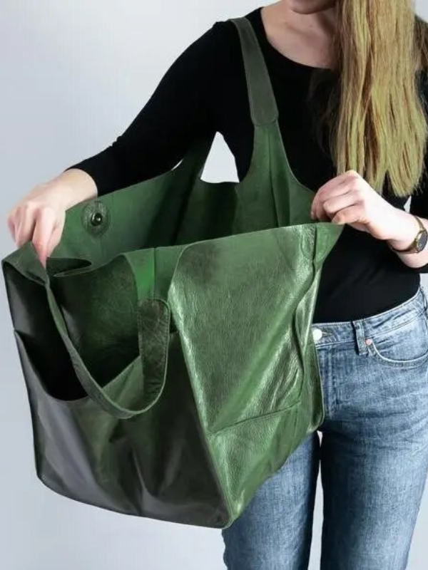 Maxine Beach Tote – Large PU Leather Summer Bag