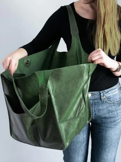 Maxine Beach Tote – Large PU Leather Summer Bag