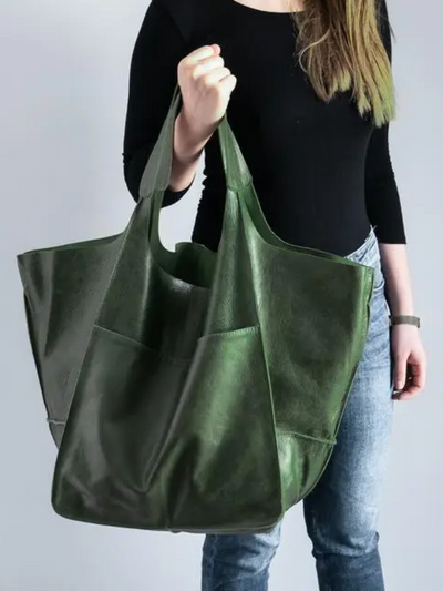 Maxine Beach Tote – Large PU Leather Summer Bag