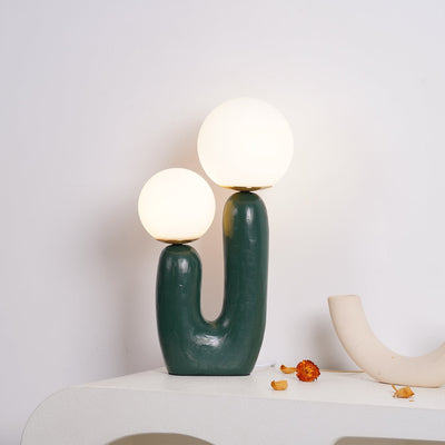Modern Glass and Resin Table Lamp