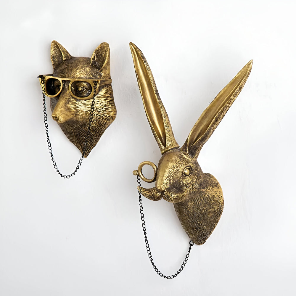 Handcrafted Resin Animal Wall Hook Sculptures