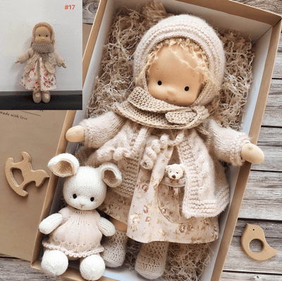 Handmade Waldorf Cotton Cuddle Doll – Poppi