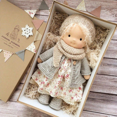 Handmade Waldorf Cotton Cuddle Doll – Poppi
