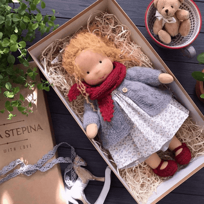 Handmade Waldorf Cotton Cuddle Doll – Poppi