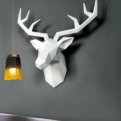 Large Nordic Deer Head 3D Wall Decor