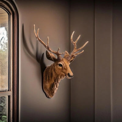 Faux Deer Head Wall Ornament Decoration