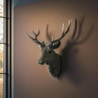 Faux Deer Head Wall Ornament Decoration